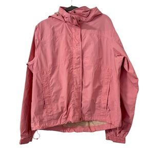 Steve & Barrys Vintage Jacket Size Large Zip‎ Pullover Pink Hooded Oversized